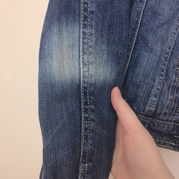 Stonewashed Blue Denim Jacket Button-up & Pockets - Picture 5 of 7